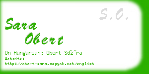 sara obert business card